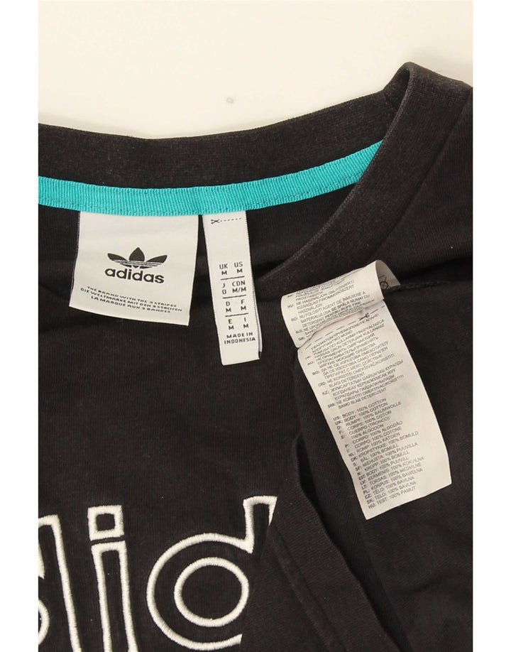 Adidas Herren Grafik T-Shirt Top Medium Schwarz Baumwolle
