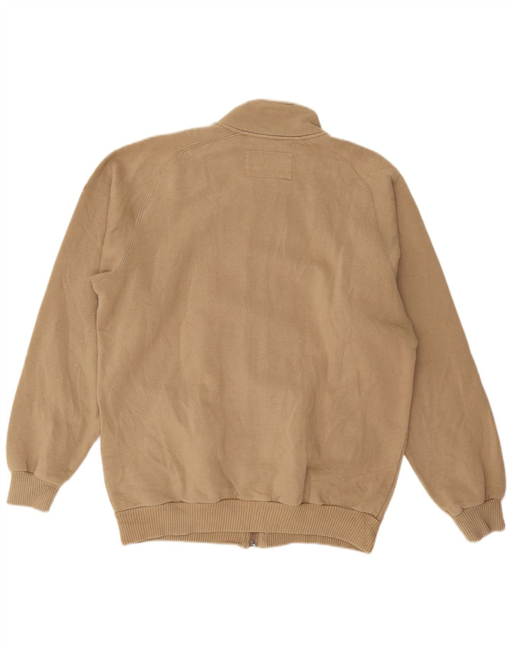 CHAMPION Mens Tracksuit Top Jacket Large Beige Cotton