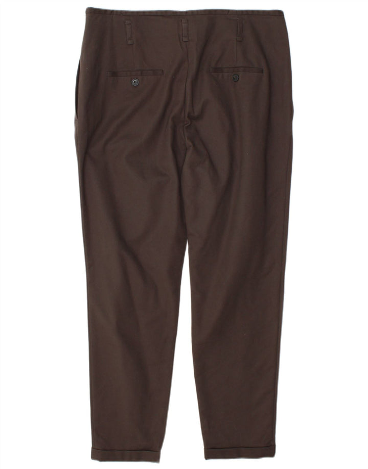 Zara Womens Pegged Chino Trousers Large W34 L27 Brown