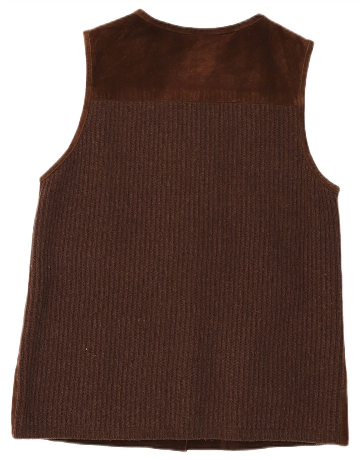 Esprit Chaleco de ante para mujer UK 44 Cuero marrón medio