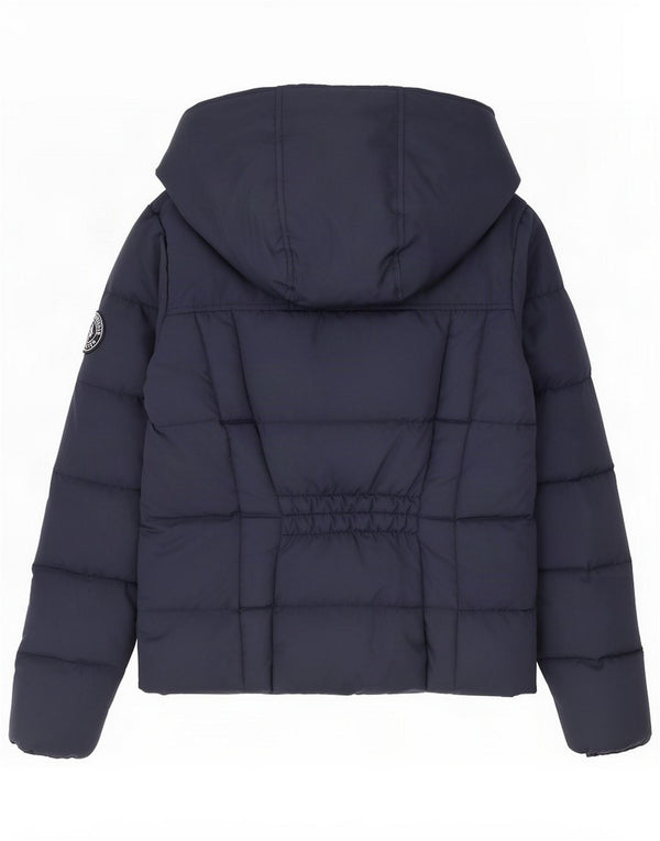 Chaqueta acolchada con capucha para mujer de Abercrombie & Fitch UK 40 Small Azul marino