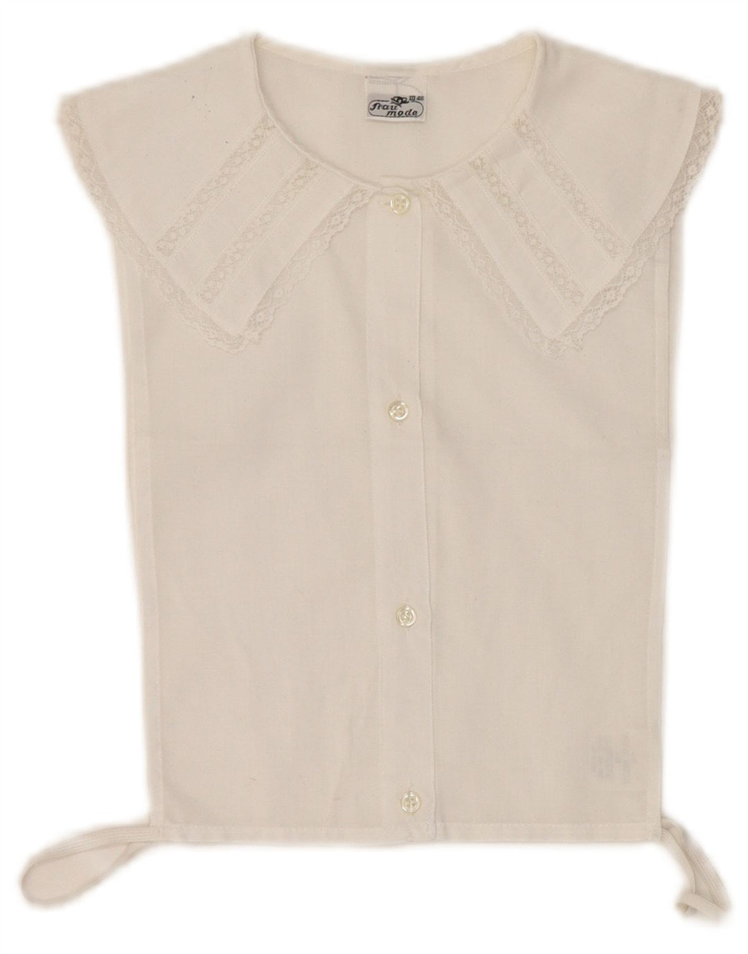 Vintage Womens Sleeveless Shirt Blouse IT 46 Large White Polyester