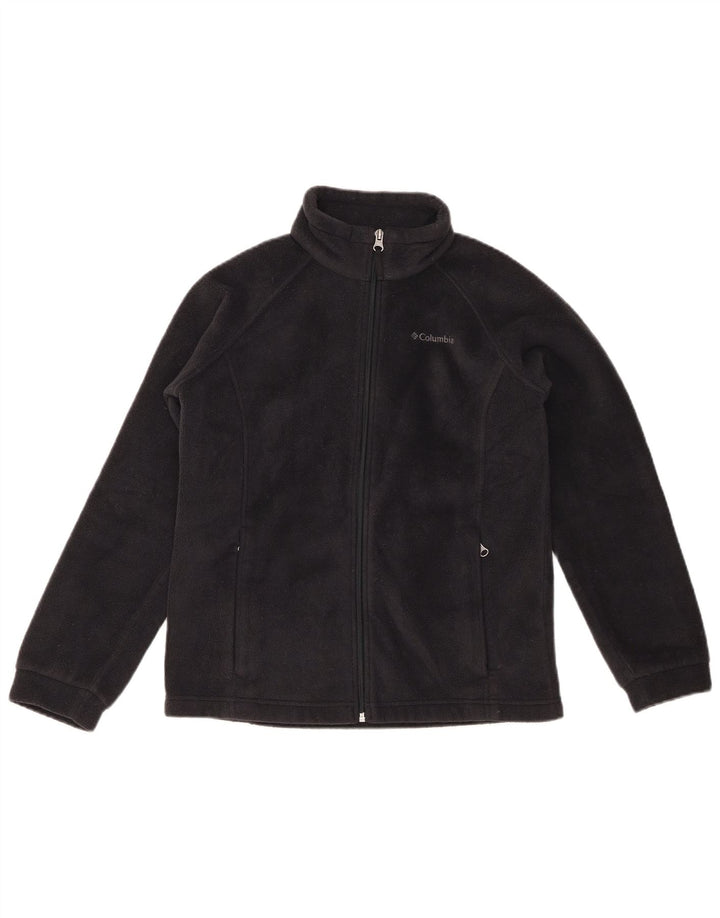 COLUMBIA Boys Fleece Jacket 14-15 Years Large Black Polyester