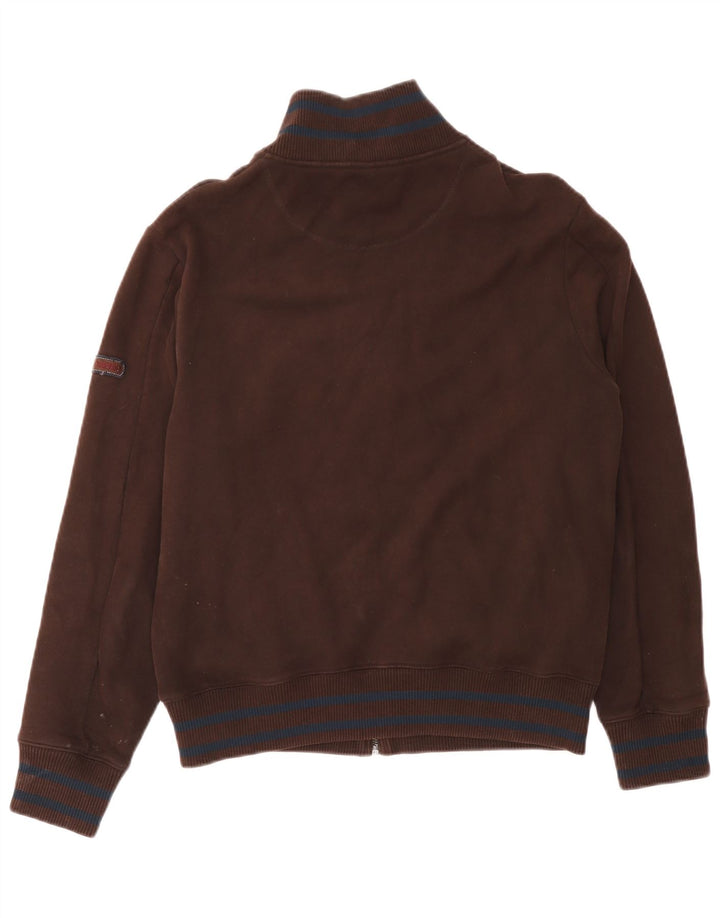 Best Company Mens Tracksuit Top Jacket Large Brown Cotton