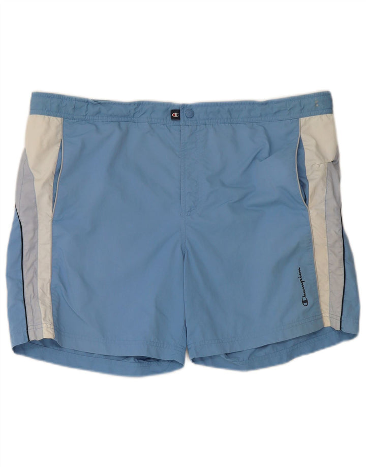 Champion Mens Swimming Shorts 2XL Blue Colourblock Polyester