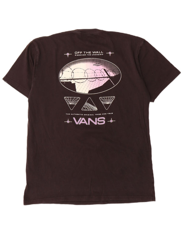 Vans Mens Classic Fit Graphic T-Shirt Top Large Black Cotton