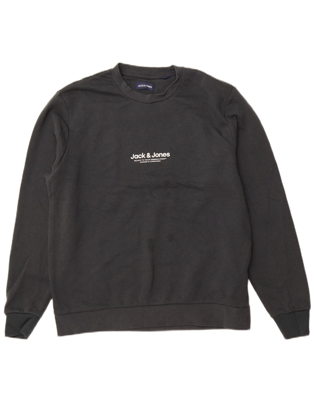 JACK & JONES Sweatshirt til mænd, stor grå bomuld
