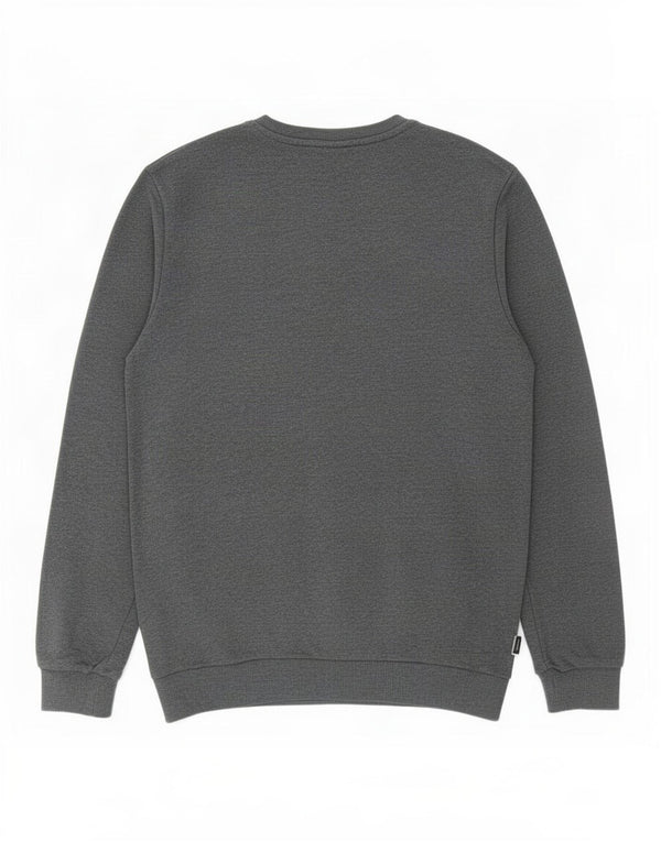 Adidas Mens Moletom Jumper Grande Algodão Cinza