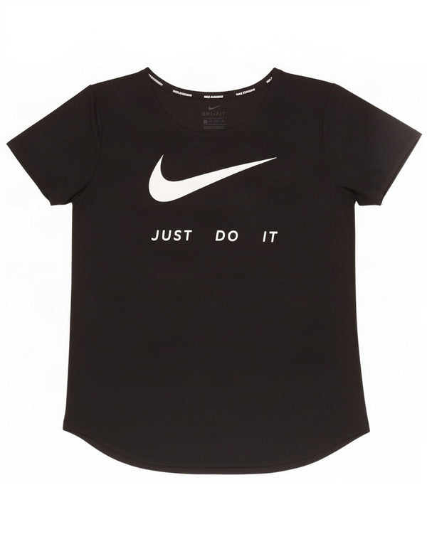 T-shirt grafica da donna Nike Dri Fit Top UK 6 XS poliestere nero