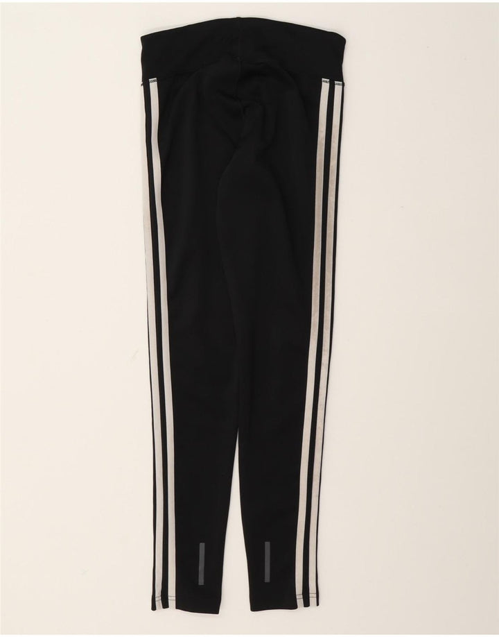 Adidas Womens Leggings UK 4/6 XS Black Polyester