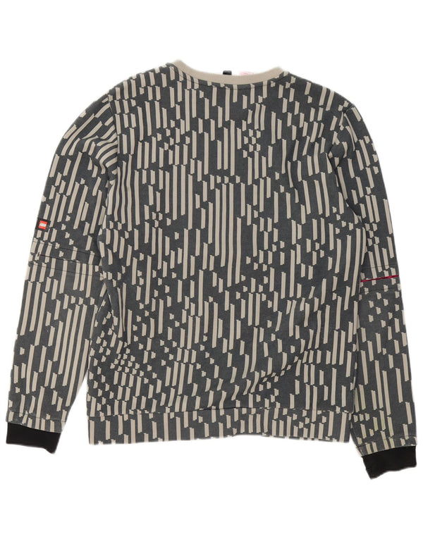 Γραφικό φούτερ Adidas Boys Jumper 15-16 ετών Γκρι γεωμετρικό βαμβάκι
