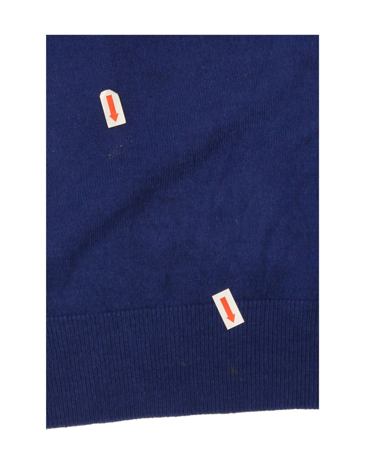 MARKS & SPENCER Womens Boat Neck Jumper Sweater UK 12 Medium Navy Blue Vintage Marks & Spencer and Second-Hand Marks & Spencer from Messina Hembry 