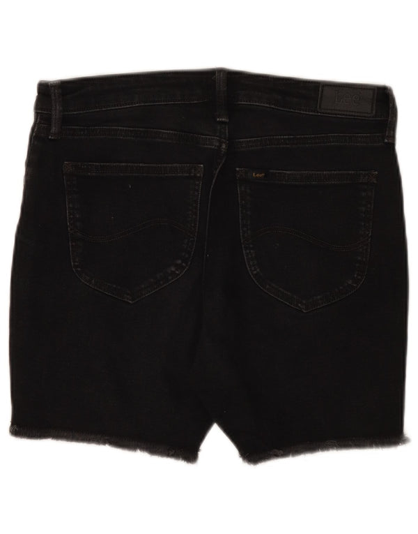 Lee Womens Boyfriend Denim Shorts W27 Small Black Bomuld