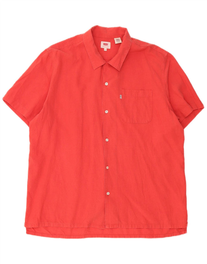 Levi's Mens Short Sleeve Shirt XL Red