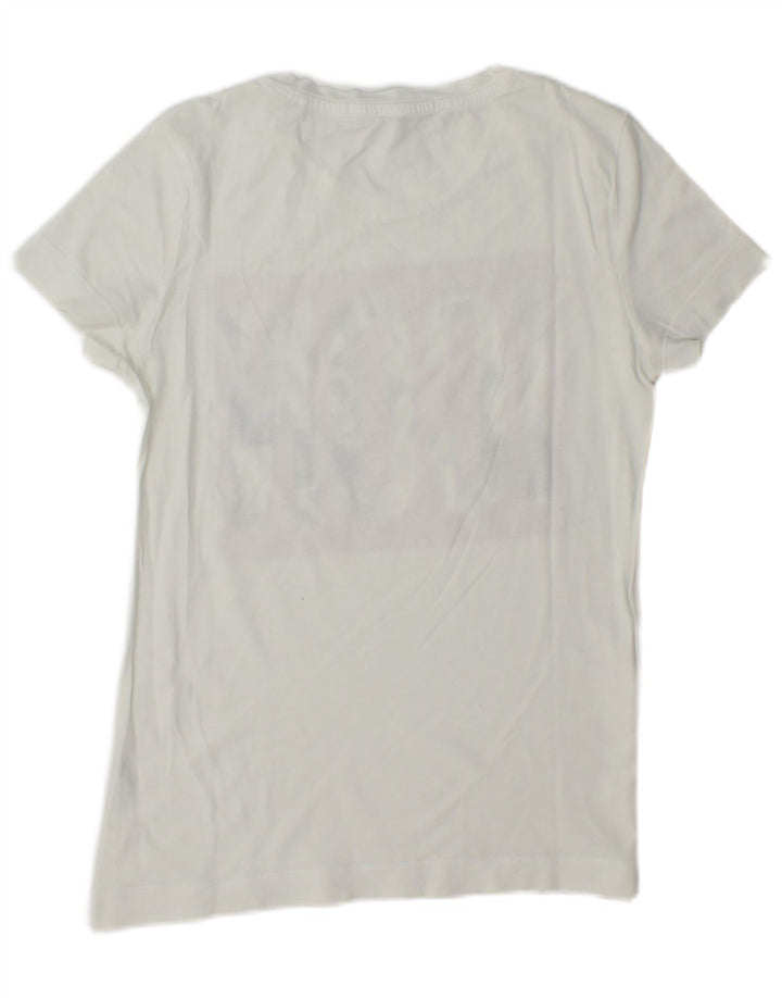 Guess Womens Graphic T-Shirt Top UK 14 Medium White
