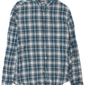 J. Crew Chemise Flanelle Homme Bleu Moyen Carreaux Coton