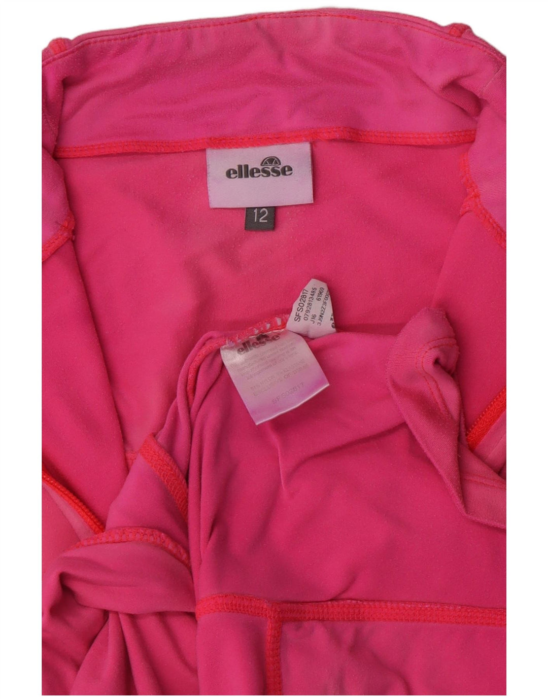 Ellesse Womens Tracksuit Top Jacket UK 12 Medium Pink Nylon