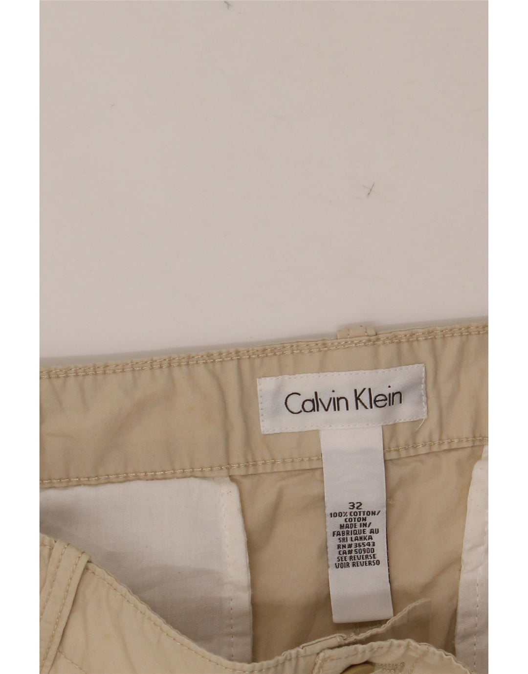 CALVIN KLEIN Pantaloncini chino da uomo W32 Cotone beige medio