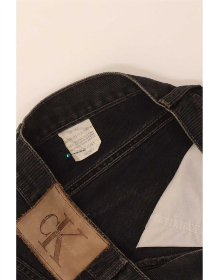 Calvin Klein Mens Straight Jeans W31 L33 Black Cotton