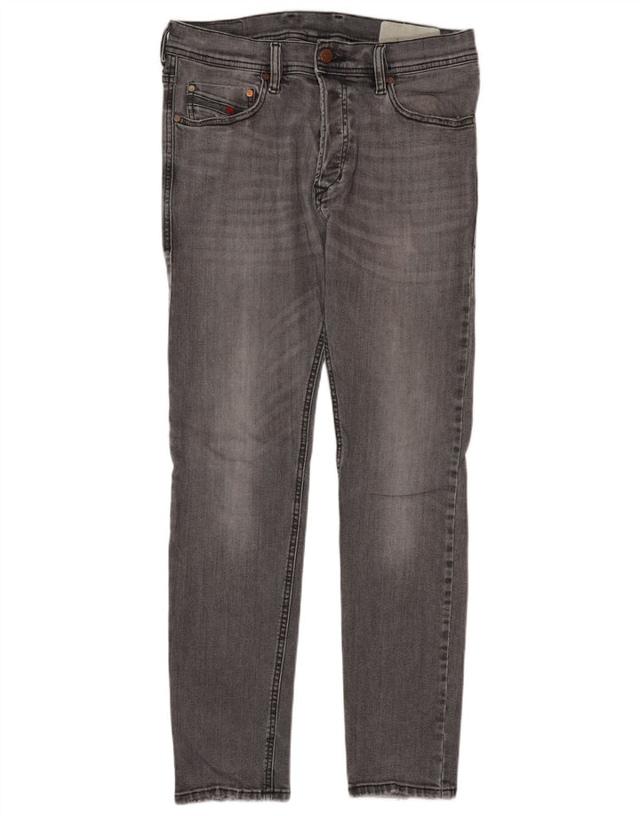 DIESEL Mens Skinny Jeans W29 L30 Grey Cotton