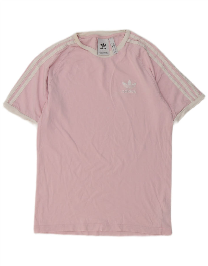 Adidas Mens T-Shirt Top Small Pink Cotton