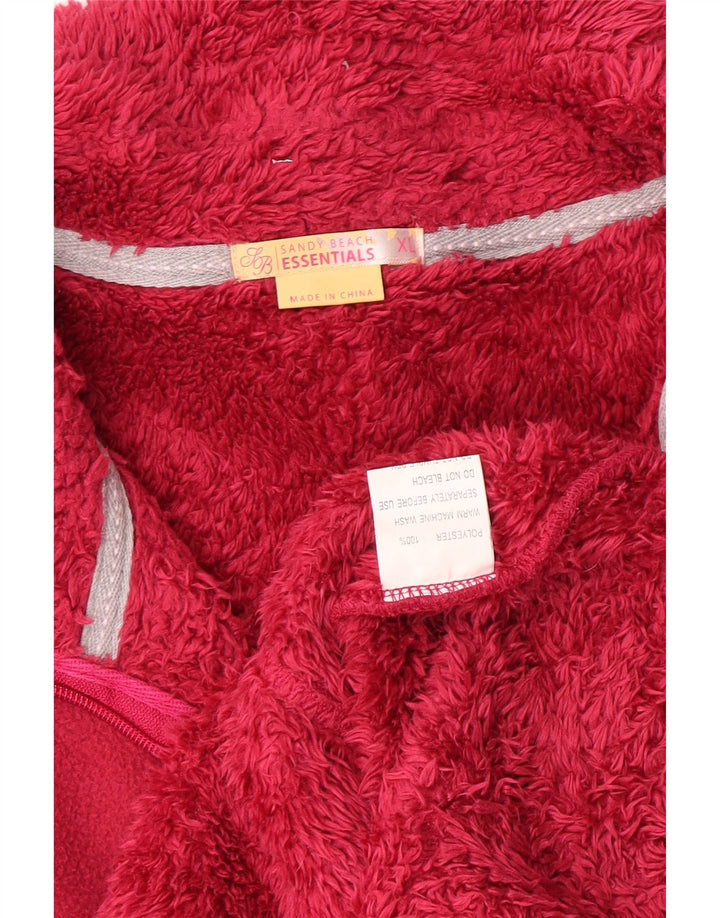 Essentials Damen-Fleecejacke in Übergröße, UK 18, XL, Rosa, Polyester