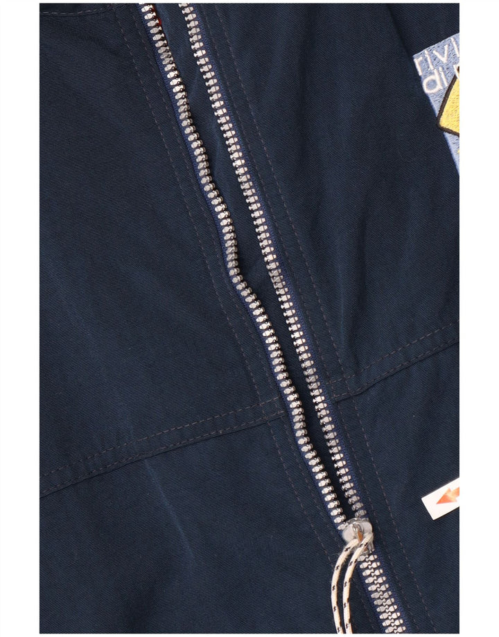 MURPHY & NYE Giubbotto bomber grafico da uomo UK 40 Large Poliestere blu navy