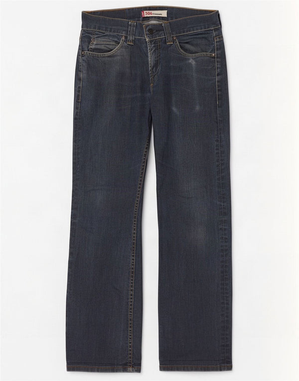 Levi's Mens 506 Standard Fit Straight Jeans W30 L32 Μπλε βαμβακερό