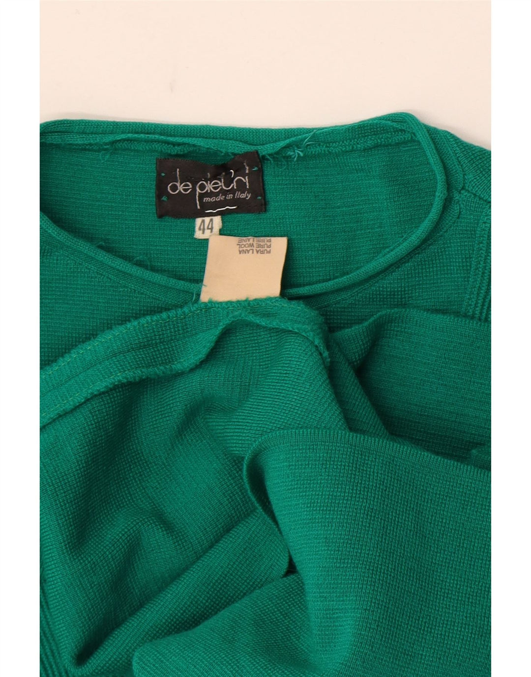 De Pietri Womens Jumper Dress IT 44 Medium Green Wool