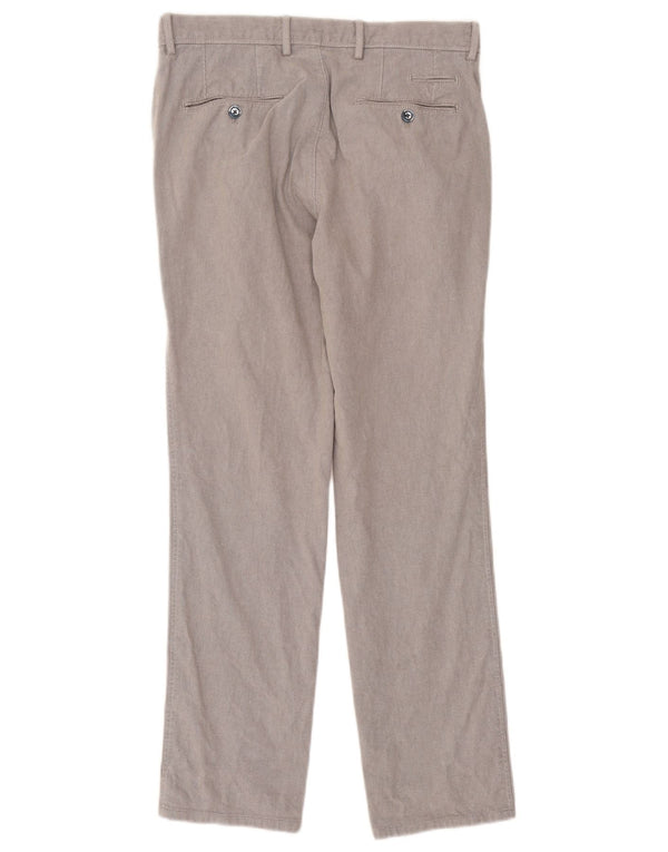 Massimo Dutti Mens Chino Trousers EU 38 Small W30 L29 Grey Argyle/Diamond