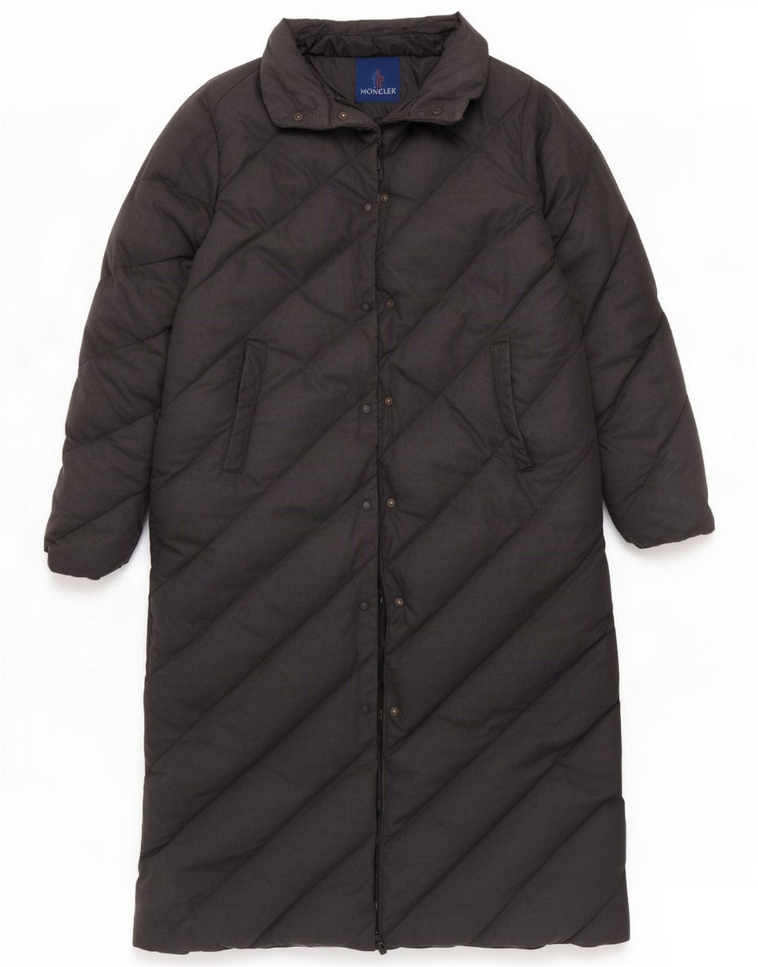 Moncler Cappotto imbottito oversize da donna taglia 3 Cotone grigio medio