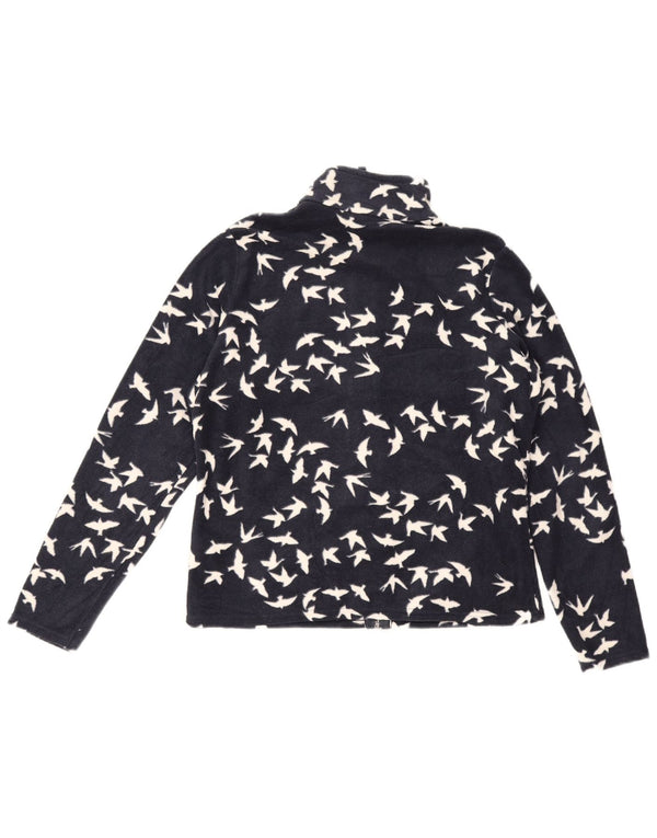 Marks & Spencer Chaqueta polar para mujer Reino Unido 44 Grande Azul marino Estampado animal