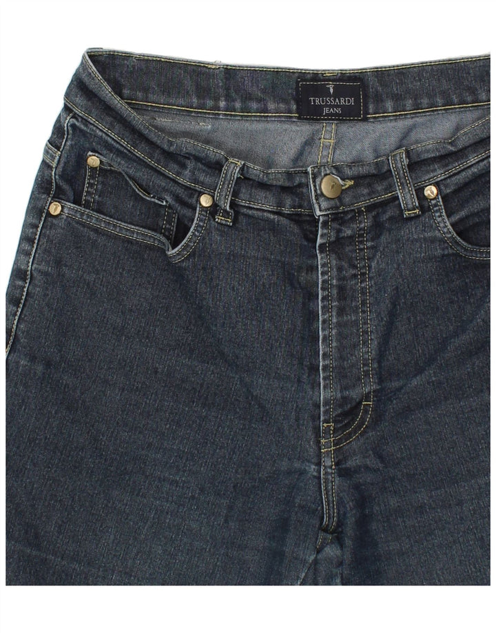 TRUSSARDI Womens Straight Jeans W28 L28 Navy Blue Vintage Trussardi and Second-Hand Trussardi from Messina Hembry 