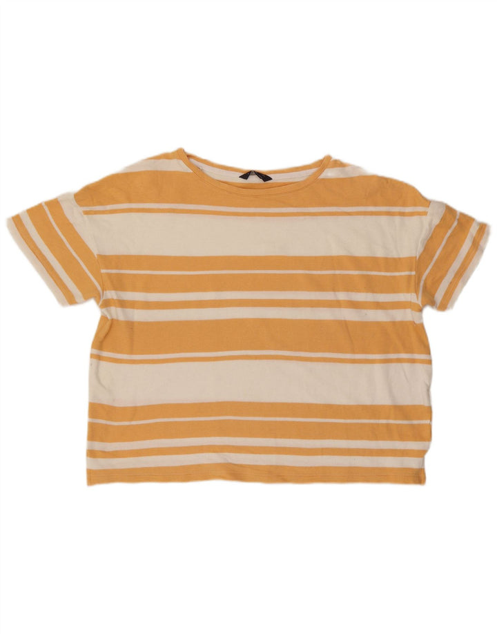 Marks & Spencer Dame Oversized T-Shirt Top UK 16 Stor Orange Stribet