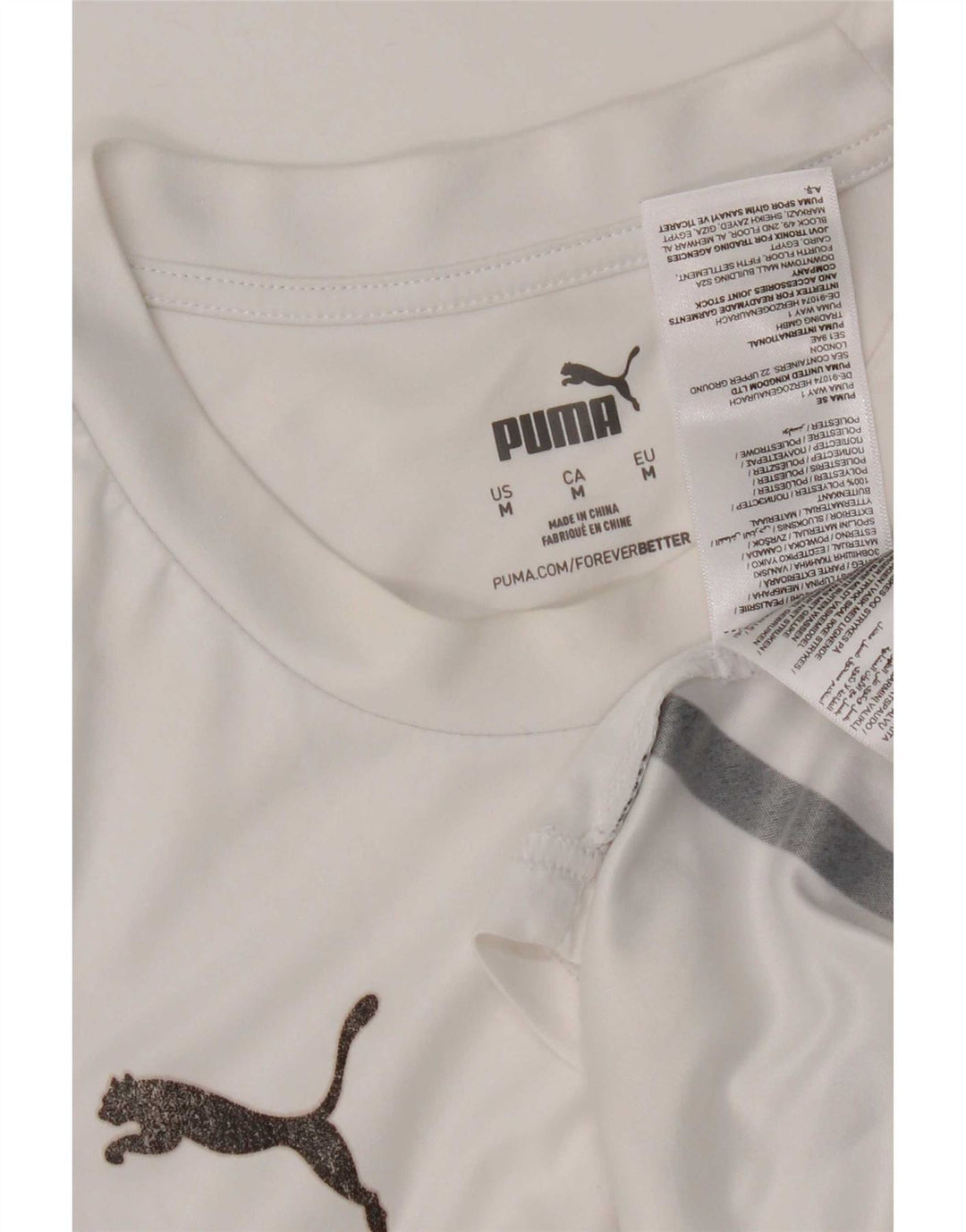 Camiseta Puma Mujer Graphic Top Medium Blanco Poliéster