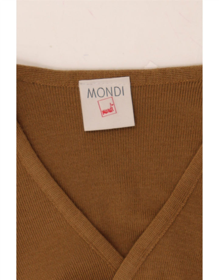 MONDI Womens Longline Poncho Cardigan Sweater One Size Brown Vintage Mondi and Second-Hand Mondi from Messina Hembry 