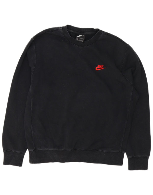 Nike Mens Sweatshirt Jumper Medium Black Cotton