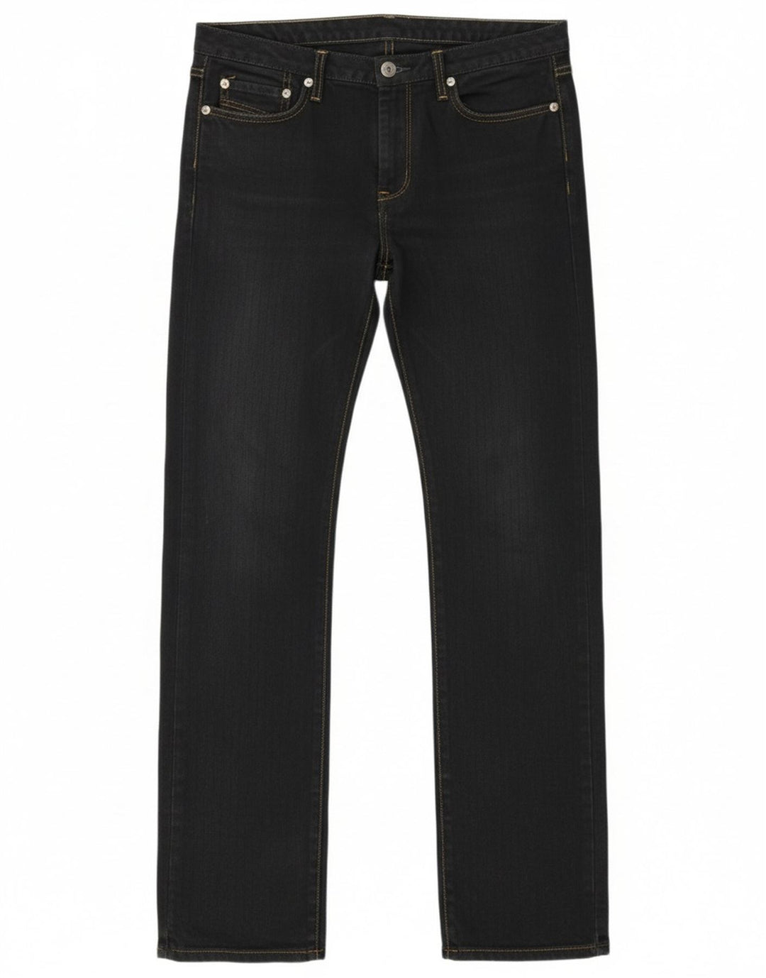 DIESEL Womens Straight Jeans W27 L34 Navy Blue Cotton