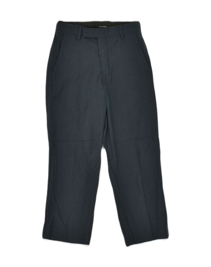 CALVIN KLEIN Boys Straight Casual Trousers 7-8 Years W22 L20 Grey | Vintage Calvin Klein | Thrift | Second-Hand Calvin Klein | Used Clothing | Messina Hembry 