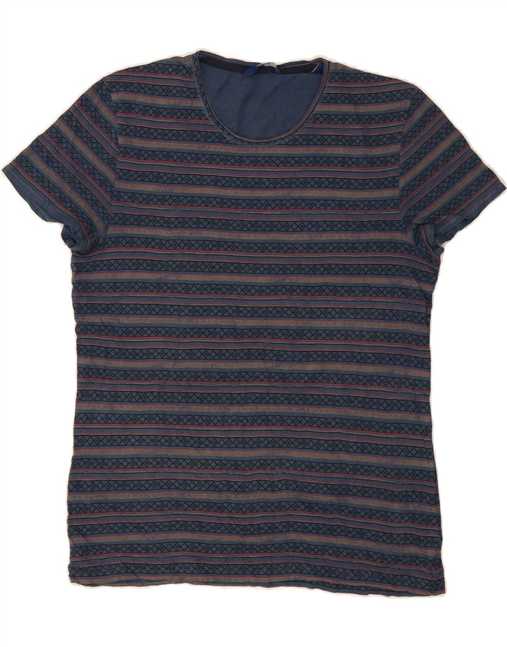 TOM TAILOR Mens T-Shirt Top Medium Navy Blue Striped Vintage Tom Tailor and Second-Hand Tom Tailor from Messina Hembry 