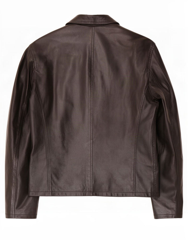 Giacca in pelle da uomo Sasch IT 50 Large nera in poliestere