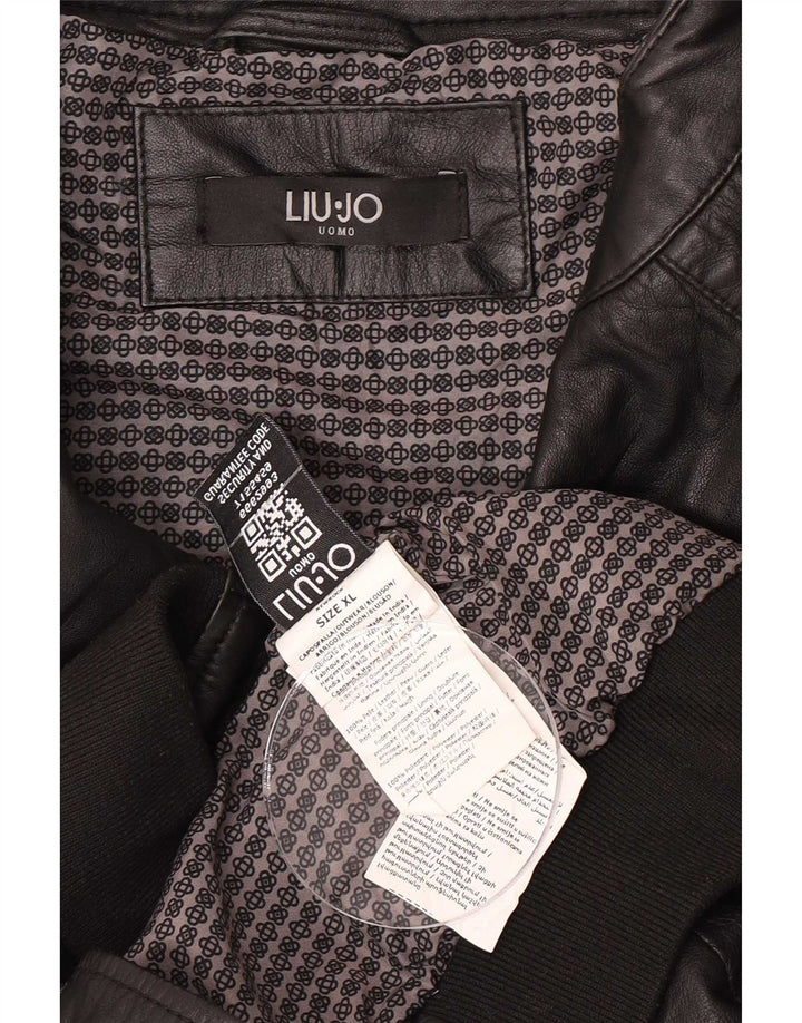 Liu Jo Chaqueta de cuero para hombre UK 42 XL Negro