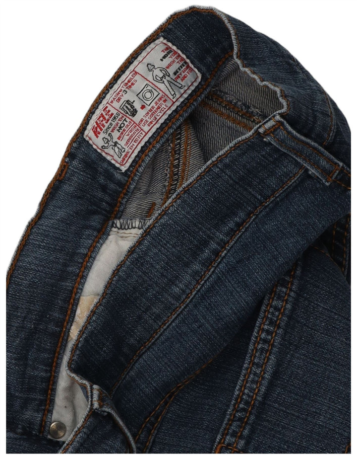 Rifle Mens Straight Jeans W33 L33 Blue Cotton