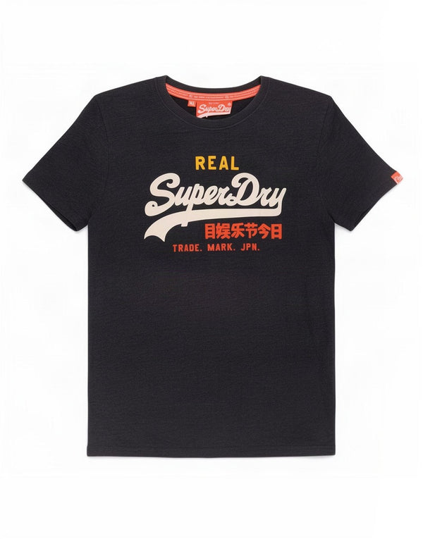 Superdry Homme Graphic T-Shirt Top XL Bleu Marine Coton