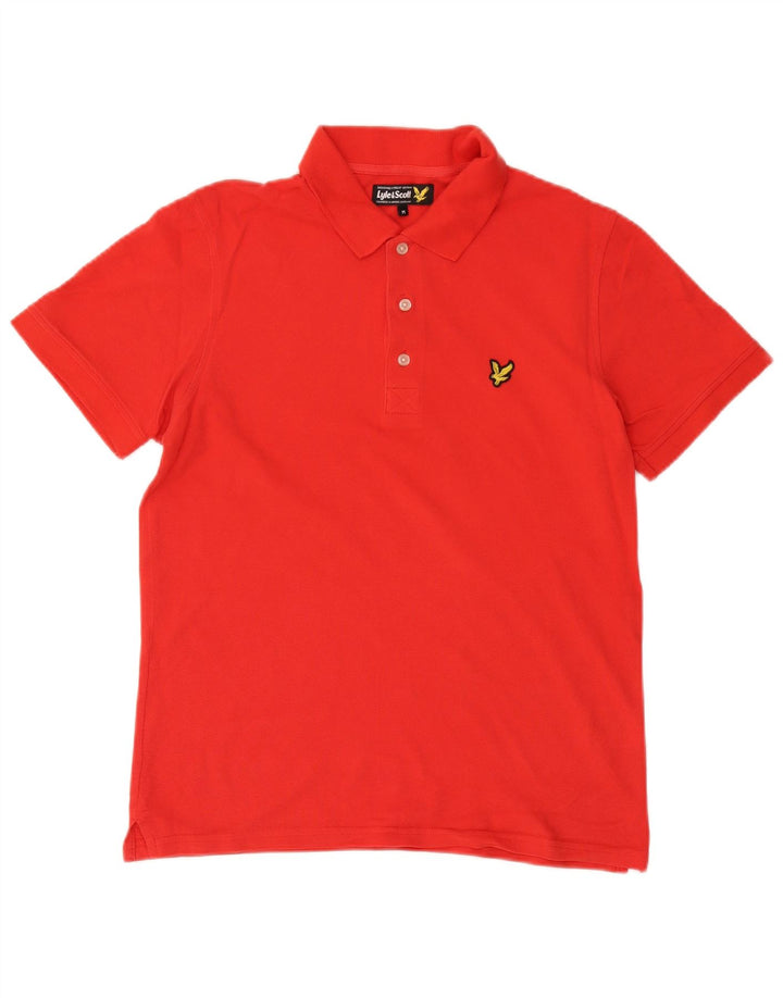 Lyle & Scott herre poloshirt Medium rød bomuld