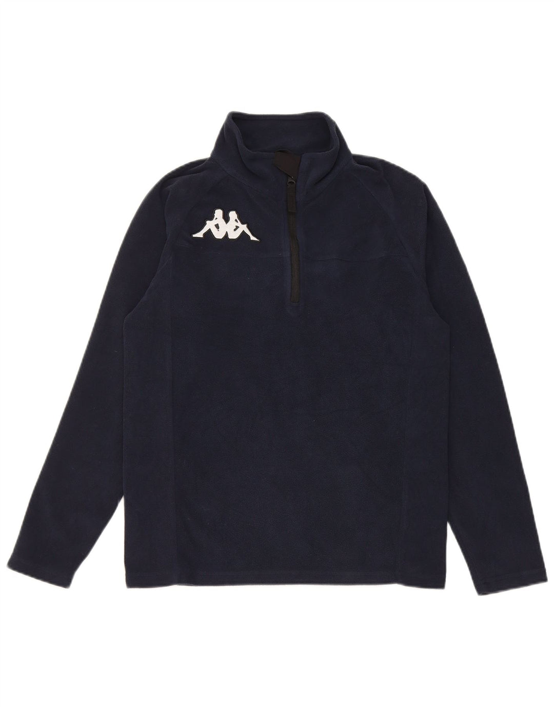 Kappa Boys Zip Neck Fleece Jumper 13-14 Years Navy Blue Polyester