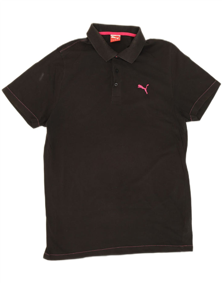 PUMA Mens Polo Shirt Large Black Cotton Vintage Puma and Second-Hand Puma from Messina Hembry 