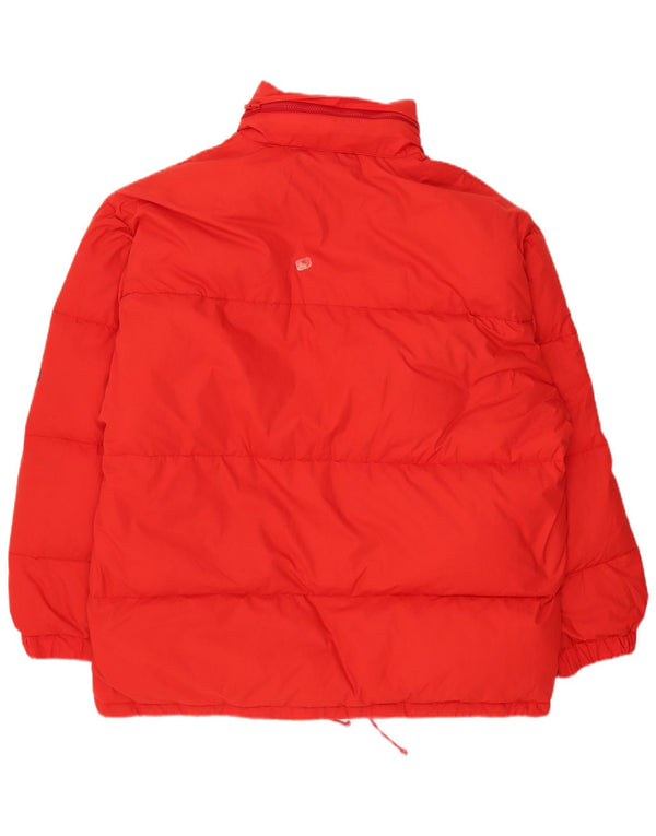 Brunik Mens Hooded Loose Fit Padded Jacket UK 40 Large Red Polyester