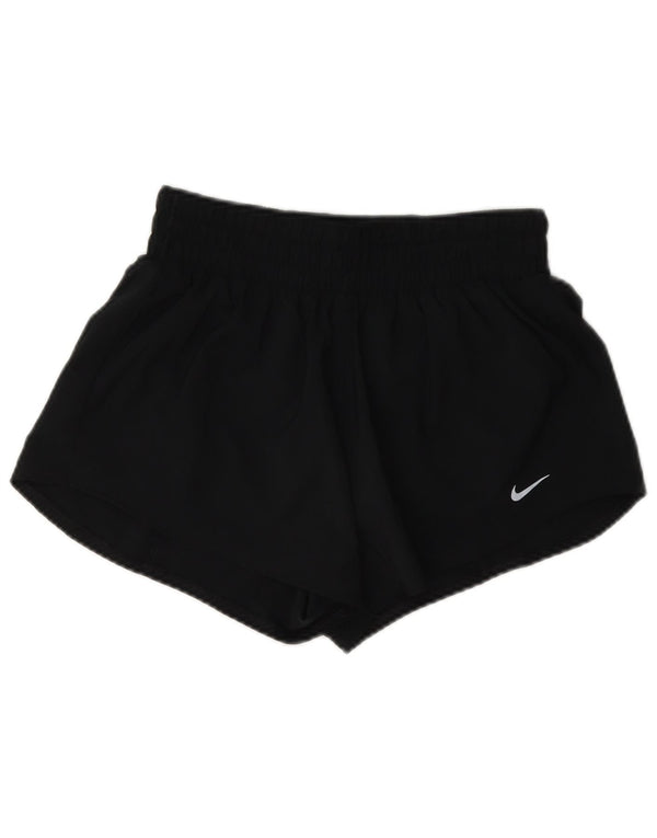 Nike Damen Dri Fit Sport Shorts UK 8 Small Schwarz Polyester