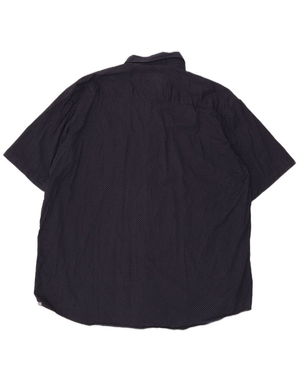 Cămașă cu mânecă scurtă pentru bărbați Lee Tall 3XL, bumbac cu pete, albastru bleumarin